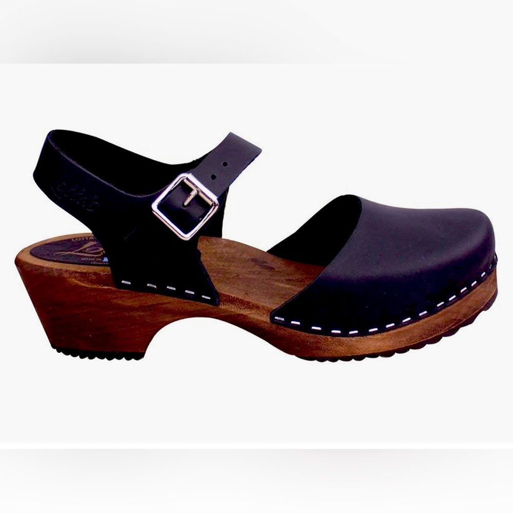 Black Lotta from Stockholm Dark Wood Clog 🖤